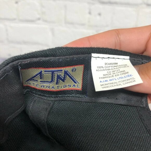 Vintage Hat Cap Strap Back Black Fournier Excavating Adjustable Cotton Embroider - Picture 7 of 7